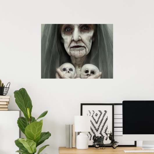 Oma's Babys Halloween Postkarte Poster (Heimbüro)