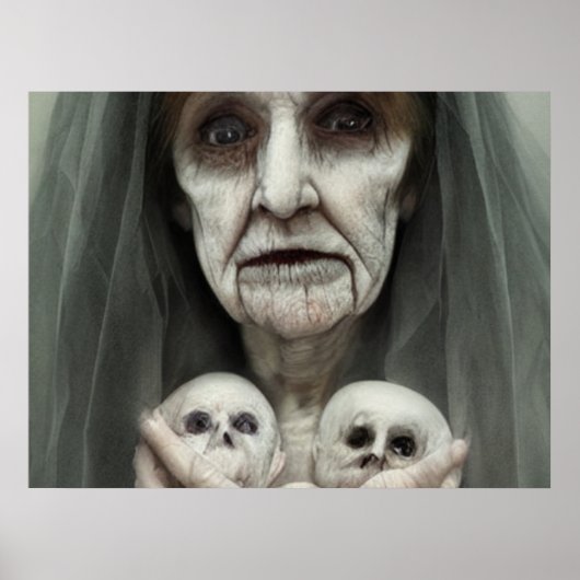 Oma's Babys Halloween Postkarte Poster (Vorne)