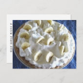 Oma's Banana Cream Pie Recipe Postkarte (Vorne/Hinten)