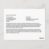 Oma's Banana Cream Pie Recipe Postkarte (Rückseite)