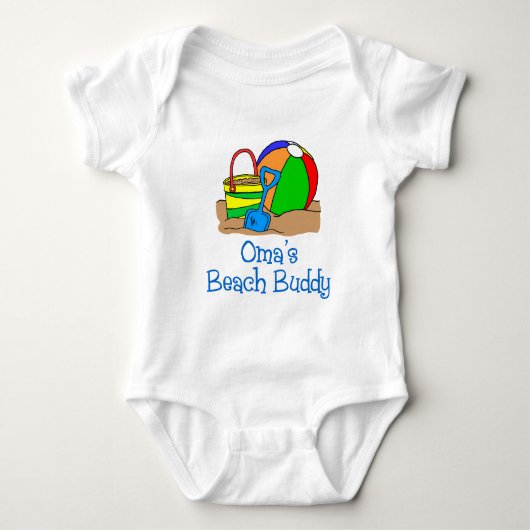 Omas Beach Buddy Baby Strampler (Vorderseite)