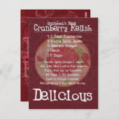 Oma's Best Cranberry Relish Rezept Postkarte (Vorne/Hinten)