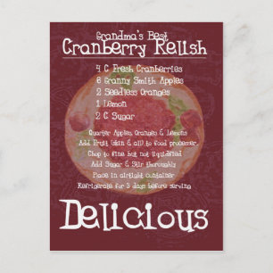 Oma's Best Cranberry Relish Rezept Postkarte