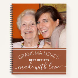 Oma's Best Recipes Terracotta Foto Kochbuch Notizblock
