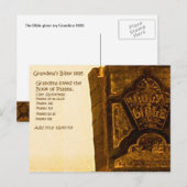 Oma's Bibel von 1895 Postkarte (Vorne/Hinten)