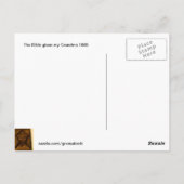 Oma's Bibel von 1895 Postkarte (Rückseite)