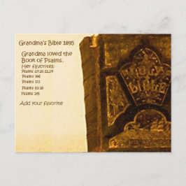Oma's Bibel von 1895 Postkarte