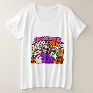 Omas Boo-Crew Süßes Halloween-Oma Große Größe T-Shirt