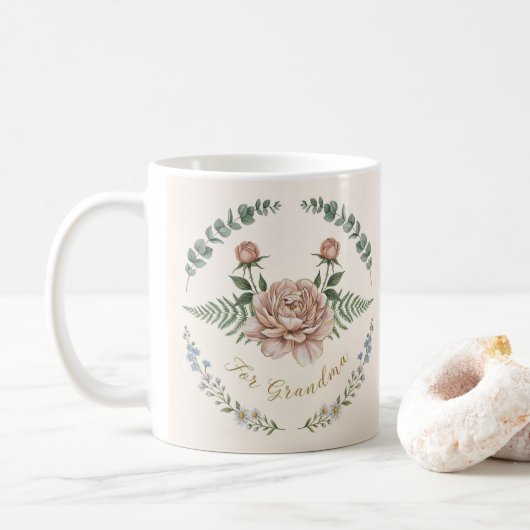 Omas botanischer Garten Kaffeetasse (Mit Donut)