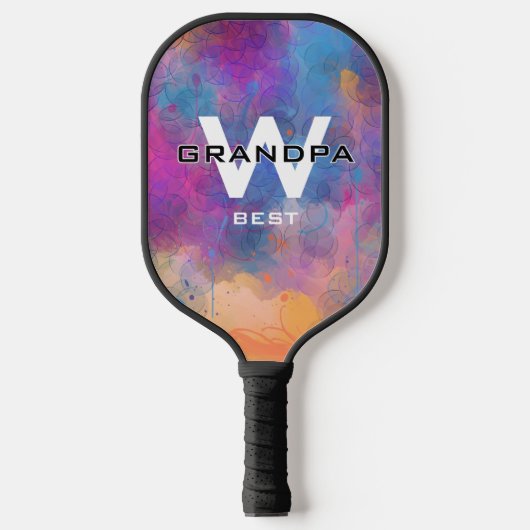 Oma's Bubbles Paddle Abstrakt Art Monogrammiert (Vorderseite)