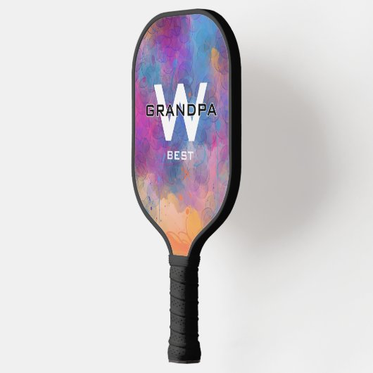 Oma's Bubbles Paddle Abstrakt Art Monogrammiert (Links)