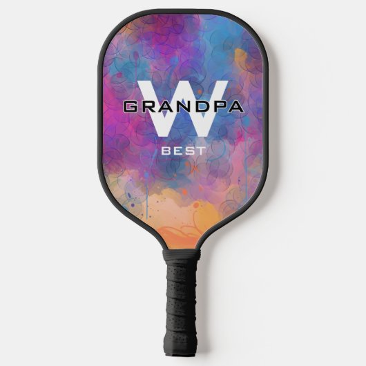 Oma's Bubbles Paddle Abstrakt Art Monogrammiert (Rückseite)