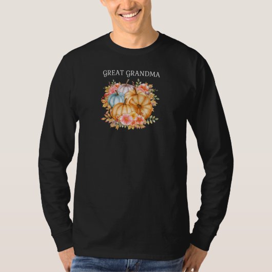 Omas bunte Kürbisse Herbst T-Shirt (Vorderseite)