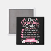 Omas Code Lustig Oma Regeln Damen Magnet (Vorderseite/Rückseite)