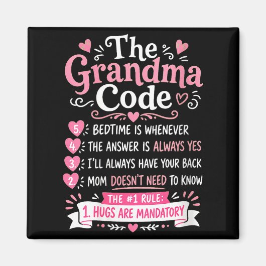 Omas Code Lustig Oma Regeln Damen Magnet (Vorne)