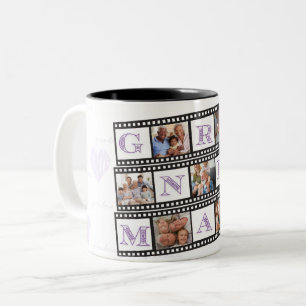 Oma's Coffee Cup Personalisiert mit 7 Fotos! Zweifarbige Tasse
