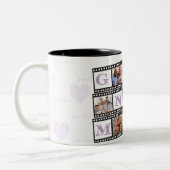 Oma's Coffee Cup Personalisiert mit 7 Fotos! Zweifarbige Tasse (Links)