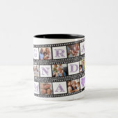 Oma's Coffee Cup Personalisiert mit 7 Fotos! Zweifarbige Tasse (Mittel)