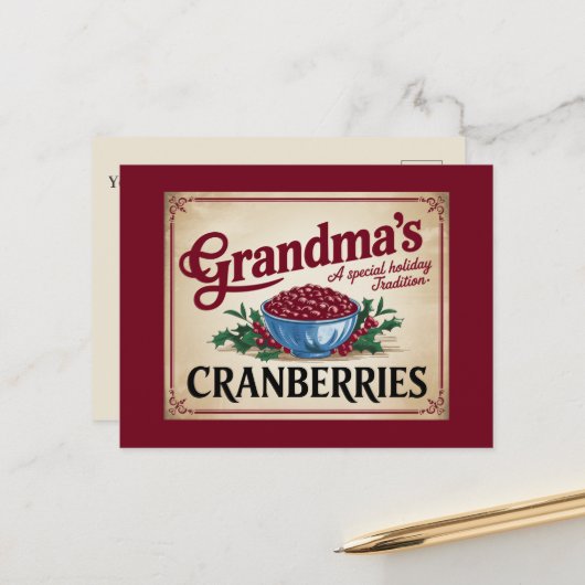 Oma's Cranberries Weihnachten (Vorderseite/Rückseite Beispiel)