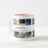 Oma's Crew Custom 8 Foto Grid Zweifarbige Tasse (Vorderseite Links)