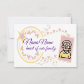 Oma's Day Vintag Abzeichen Design Dankeskarte (Vorderseite)