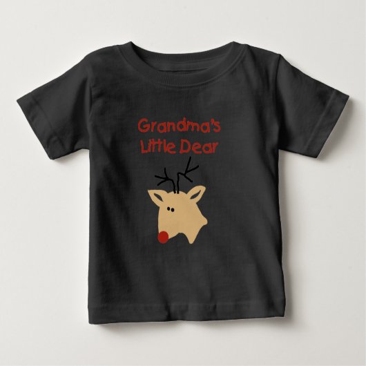 Oma's Dear Oma Deer Christmas Baby T-shirt (Vorderseite)