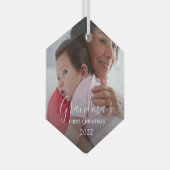 Oma's erstes Weihnachten Ornament Aus Glas (Vorderseite Rechts)