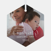 Oma's erstes Weihnachten Ornament Aus Glas (Rückseite)