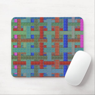 Omas farbiges 'Kariert' in Jute oder Leinwand-Opti Mousepad
