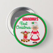 Oma's First Christmas Button (Vorne & Hinten)
