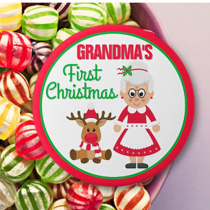 Oma's First Christmas Button