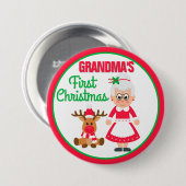 Oma's First Christmas Button (Vorne & Hinten)