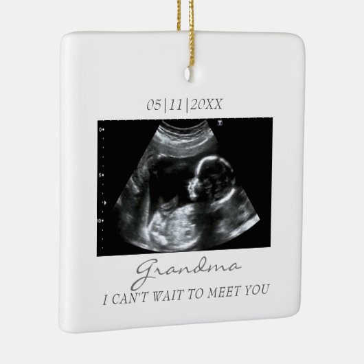 Oma's First Grandbaby Ultrasound Weihnachten Keramikornament (Rechts)