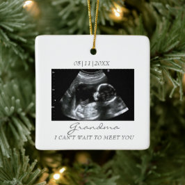 Oma's First Grandbaby Ultrasound Weihnachten Keramikornament