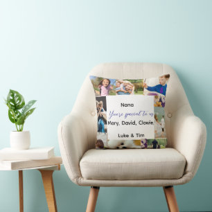 Omas Fotoalbum-Geschenk Kissen