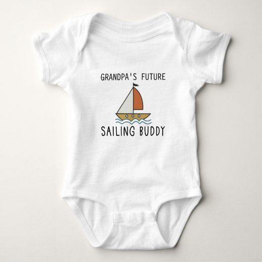 Oma's Future Sailing Buddy - Segeln Baby Strampler (Vorderseite)