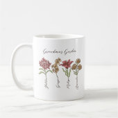 Oma's Garden Blume 4 Grandkids Name Floral Kaffeetasse (Links)