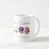 Omas Garten Häkelnachbildung Geburtsblumen-Tasse Kaffeetasse (VorderseiteRechts)