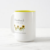 Omas Garten Sonnenblumen Kaffeetasse (Vorderseite Links)