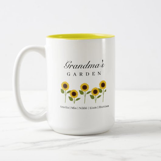 Omas Garten Sonnenblumen Kaffeetasse (Links)