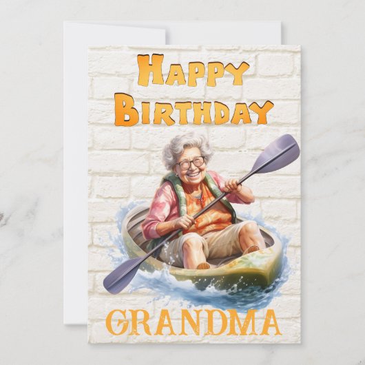 Oma's Geburtstag Feiertagskarte (Vorderseite)