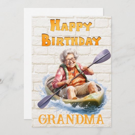 Oma's Geburtstag Feiertagskarte (Vorne/Hinten)
