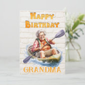 Oma's Geburtstag Feiertagskarte (Stehend Vorderseite)