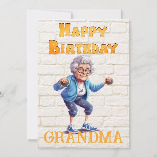 Oma's Geburtstag Feiertagskarte (Vorderseite)