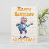 Oma's Geburtstag Feiertagskarte (Stehend Vorderseite)