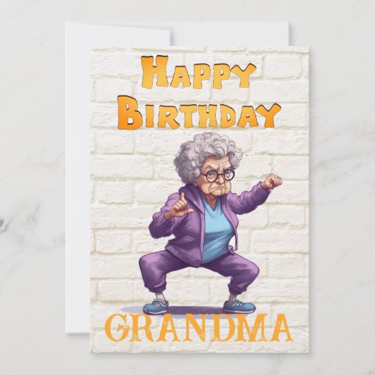 Oma's Geburtstag Feiertagskarte (Vorderseite)