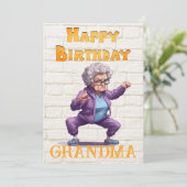 Oma's Geburtstag Feiertagskarte (Stehend Vorderseite)