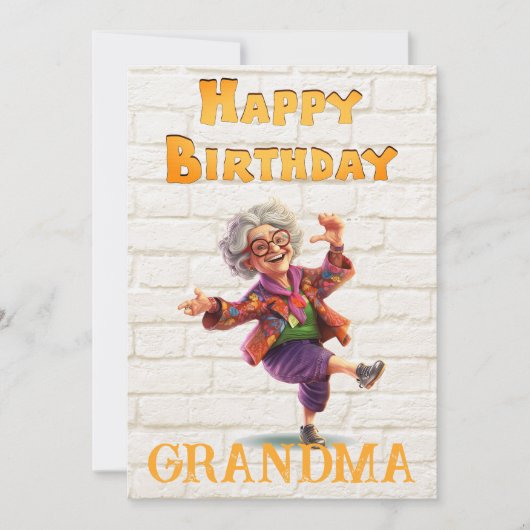 Oma's Geburtstag Feiertagskarte (Vorderseite)