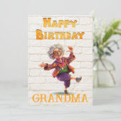 Oma's Geburtstag Feiertagskarte (Stehend Vorderseite)