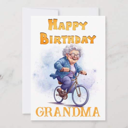 Oma's Geburtstag Feiertagskarte (Vorderseite)